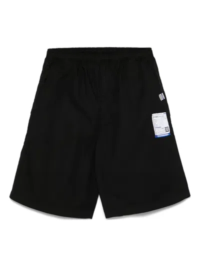 Miharayasuhiro Patch-pocket Elasticated-waist Shorts In Black