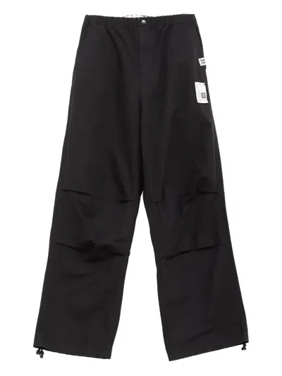 Miharayasuhiro Patch-pocket Ripstop Trousers In Black