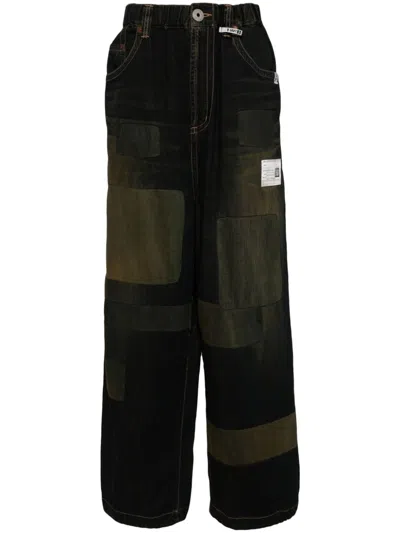 Miharayasuhiro Maison Mihara Yasuhiro Patchwork Denim Jeans In Grey