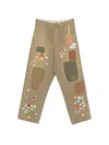 Miharayasuhiro Patchwork Jeans In Brown