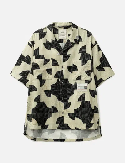 MIHARAYASUHIRO PATCHWORK PRINT RAYON SHIRT