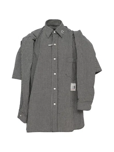 Miharayasuhiro Patterned Shirt In Black