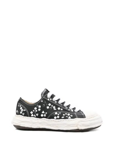 Miharayasuhiro Peterson 23 Embellished-canvas Sneakers In Black