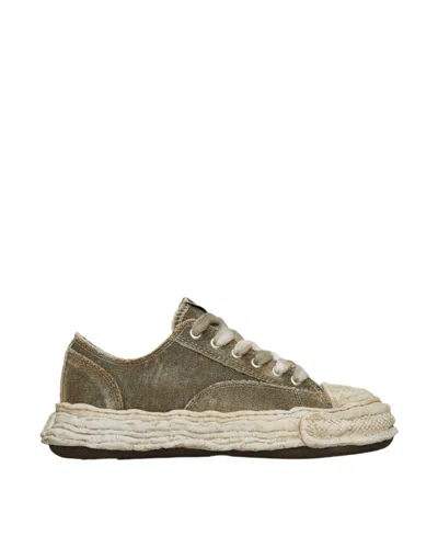 Miharayasuhiro Peterson 23 Og Sole Washed Denim Low Sneakers In Green