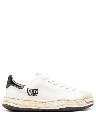 Miharayasuhiro Blakey Low Leather Trainers In White
