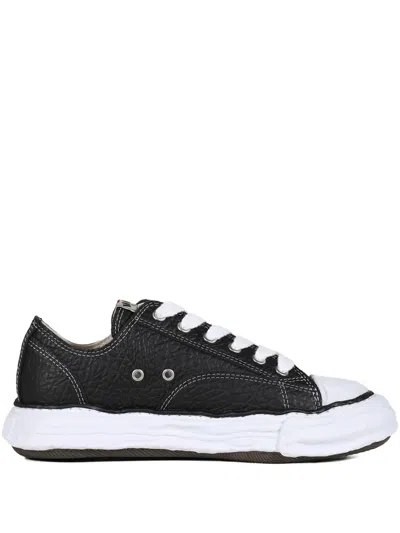 Miharayasuhiro Peterson Textured Lace-up Sneakers In Black