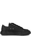Miharayasuhiro Peterson Textured Lace-up Sneakers In Black