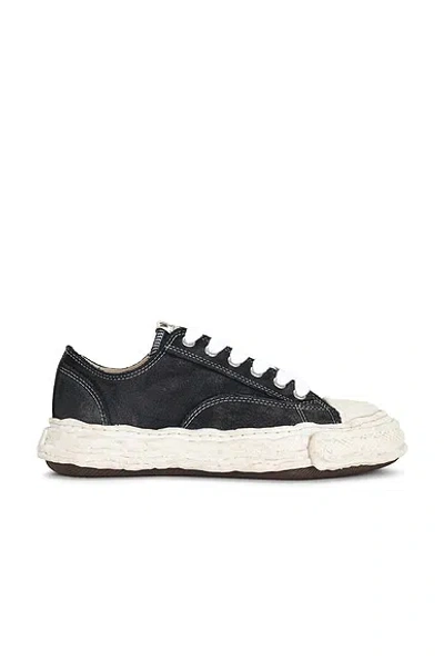 Miharayasuhiro Peterson23 Brushed Twill Lowtop Sneakers In Black