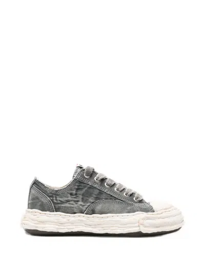 Miharayasuhiro Peterson23 Og Sole Bleached Canvas Low-top Sneakers In Multi