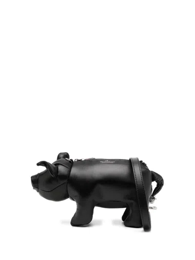 Miharayasuhiro Pig Messenger Bag In Black