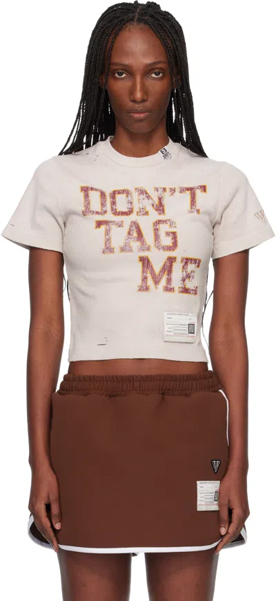 Miharayasuhiro Pink Sun Faded Collage Print T-shirt In White