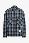 Miharayasuhiro Padded Shirt With Check Pattern And Chest Pockets In Blue