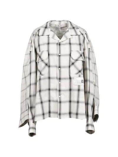 Miharayasuhiro Plaid Pocket Shirt In White
