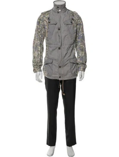 Pre-owned Miharayasuhiro Plaid Print Parka In Gray