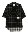 Miharayasuhiro Double Layered Check Shirt In Black