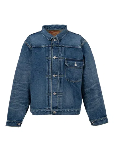 Miharayasuhiro Pocket Button Jacket In Blue