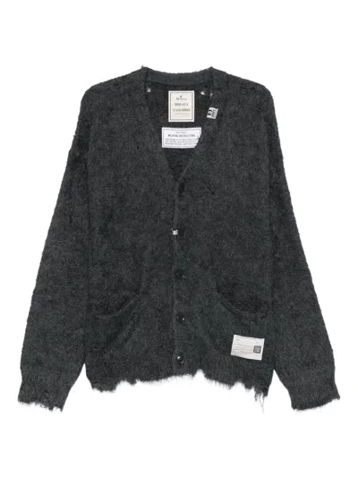 Miharayasuhiro Pocket Distressed Cardigan In Black