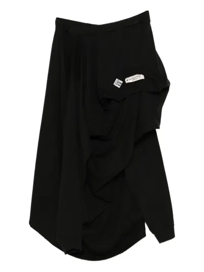 Miharayasuhiro Pocket Label Skirt In Black