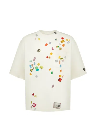 Miharayasuhiro Price-tag-sticker-printed T-shirt In White