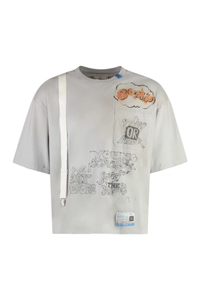 Miharayasuhiro Printed Cotton T-shirt In Grey