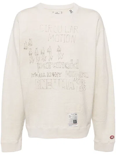 Miharayasuhiro Sweatshirt Mit Print In White