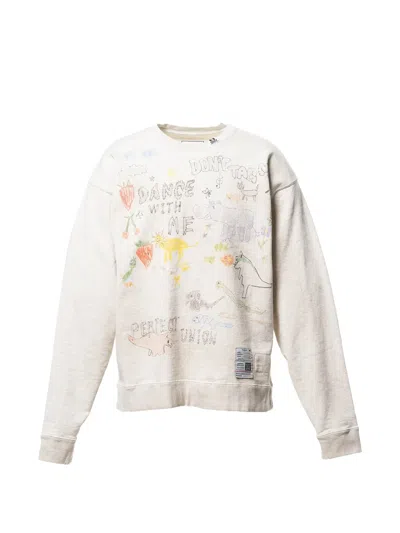 Miharayasuhiro Printed Sweatshirt In Neutral