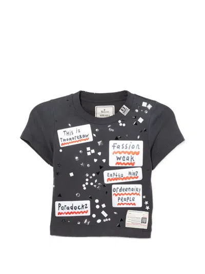 Miharayasuhiro Printed T-shirt In Black