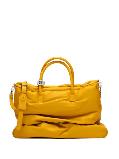 Miharayasuhiro "pucker" Puffer Tote Bag In Orange