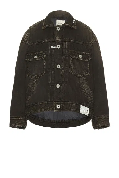 Miharayasuhiro Puffer Denim Jacket In Black