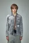 Miharayasuhiro Scarf-detail Distressed-finish Shirt