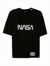 Miharayasuhiro Relaxed Fit Black T-shirt With Bold Nasa Graphic And Lo-fi Vision Text In White