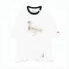 Miharayasuhiro Relaxed Fit White T-shirt With Blurred Duck Graphic In White