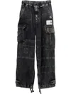 Miharayasuhiro Repair Cargo Trousers In Black