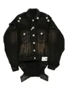 Miharayasuhiro Reverse-back Denim Jacket In Black