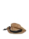 Miharayasuhiro Ribbon-detail Straw Hat In Brown