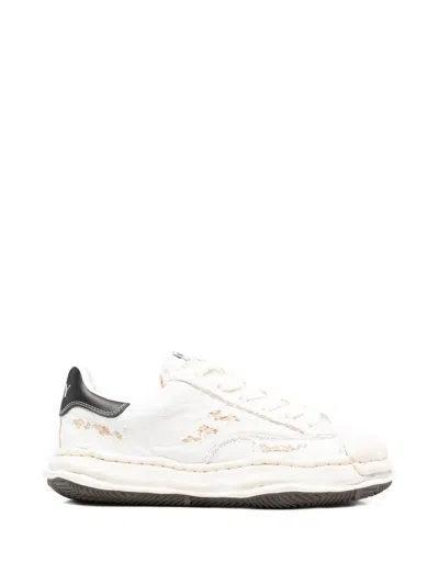 Miharayasuhiro Ripp-effect Lace-up Sneakers In Neutral