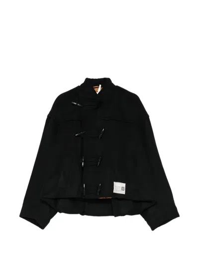 Miharayasuhiro Roll-up Hem Duffle Jacket In Black