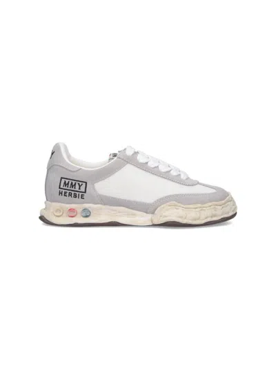 Miharayasuhiro Round Toe Sneakers With Suede And Fabric Blend In Multi