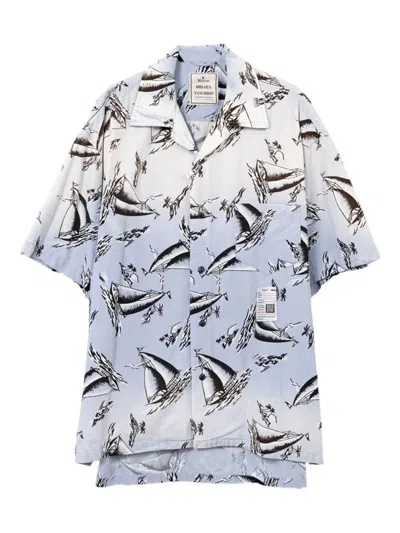 MIHARAYASUHIRO SAILBOAT PRINT SHORT SLEEVE SHIRT