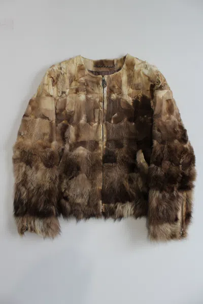 Pre-owned Miharayasuhiro Sample Reconstructed Fur Jacket In Brown