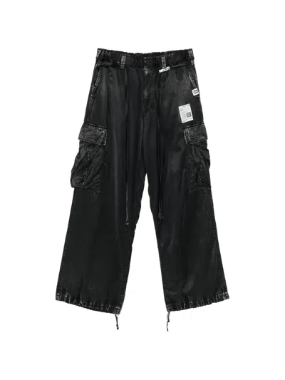 Miharayasuhiro Satin Cargo Pants In Black