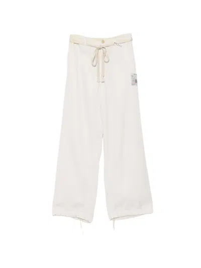 Miharayasuhiro Satin Trousers In White