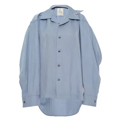 Miharayasuhiro Shawl Layered Shirts In Blue