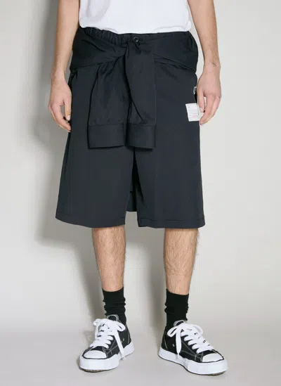 Miharayasuhiro Shirts Combination Shorts In Black