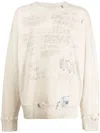 Miharayasuhiro Sketch-print Distressed Jumper In 中性色