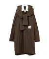 Miharayasuhiro Brown Sleeve Layered Check Shirt Midi Dress In Brown