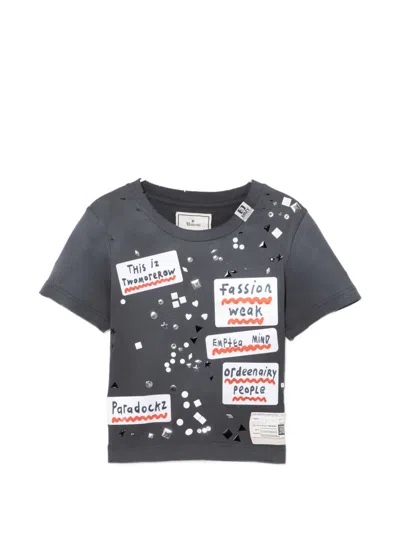 Miharayasuhiro Slogan-print T-shirt In Gray