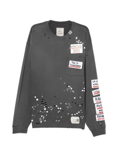 Miharayasuhiro Slogan-print T-shirt In Gray