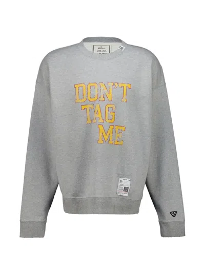 Miharayasuhiro Slogan-print Distressed-effect Sweatshirt In Gray