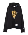 Miharayasuhiro Smiley-face Print Cotton Hoodie In Black